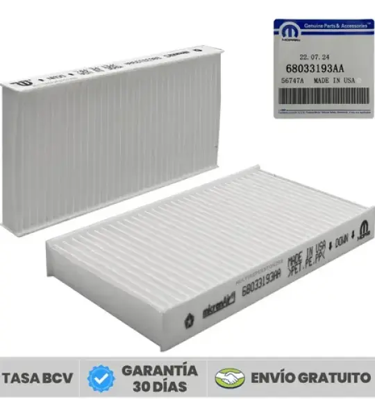FILTRO AIRE CABINA LIBERTY KK MOPAR 68033193AA