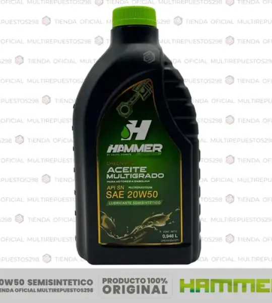 LITRO ACEITE 20W50 SEMISINTETICO HAMMER PRO